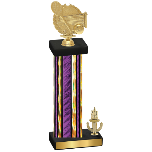 Accented Single Purple Glacier Victory Tennis Trophy