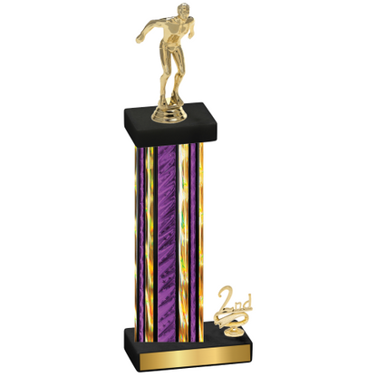 Accented Single Purple Glacier Second Place Swimming Trophy