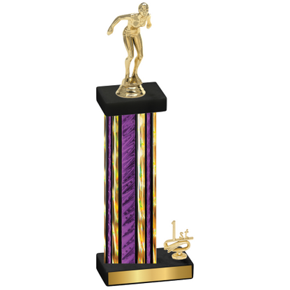 Accented Single Purple Glacier First Place Tennis Trophy