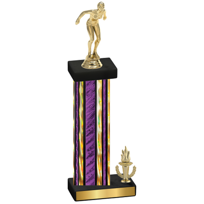 Accented Single Purple Glacier Victory Tennis Trophy