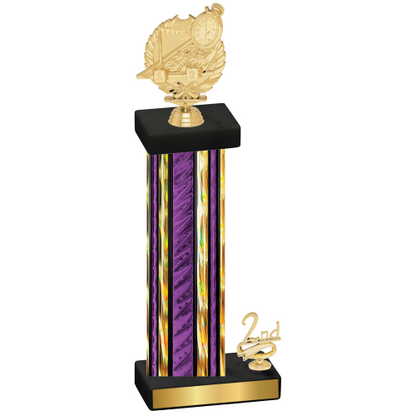 Accented Single Purple Glacier Second Place Swimming Trophy