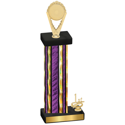 Accented Single Purple Glacier First Place Insert Trophy