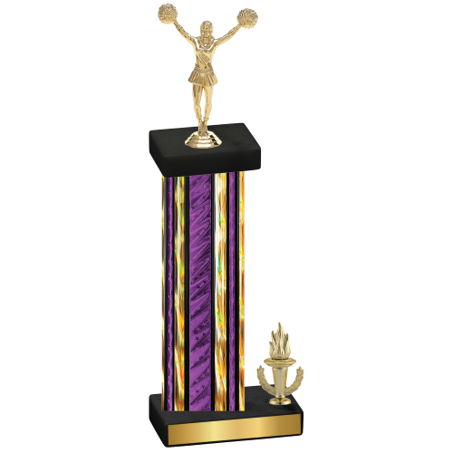 Accented Single Purple Glacier Victory Cheerleading Trophy