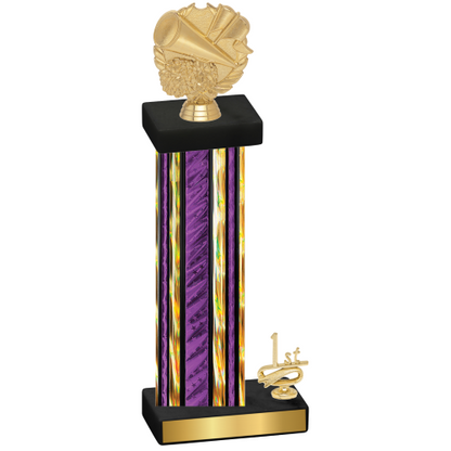 Accented Single Purple Glacier First Place Cheerleading Trophy