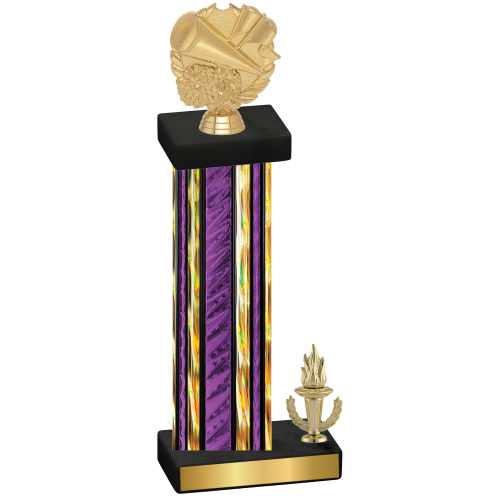 Accented Single Purple Glacier Victory Cheerleading Trophy