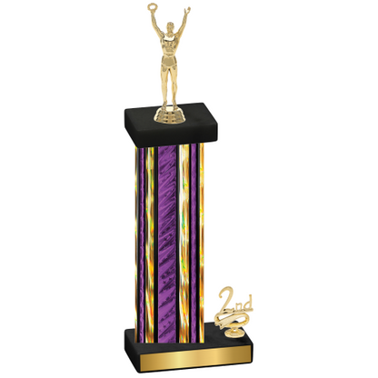 Accented Single Purple Glacier Second Place Victory Trophy