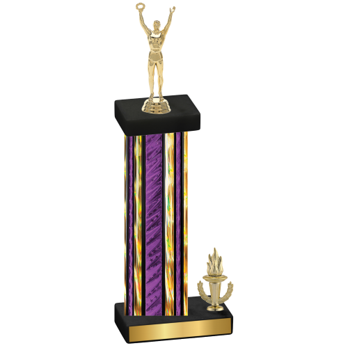 Accented Single Purple Glacier Victory Victory Trophy