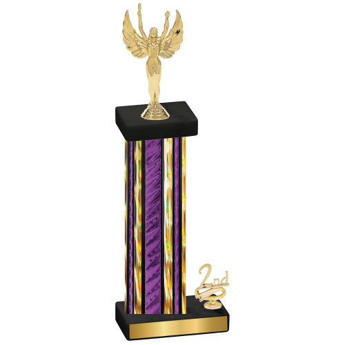 Accented Single Purple Glacier Second Place Victory Trophy