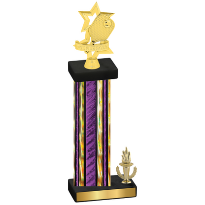 Accented Single Purple Glacier Victory Pickleball Trophy