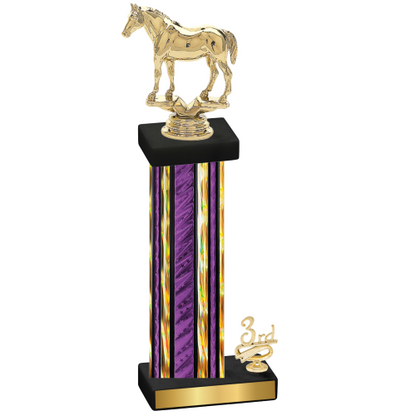 Accented Single Purple Glacier Third Place Horses Trophy