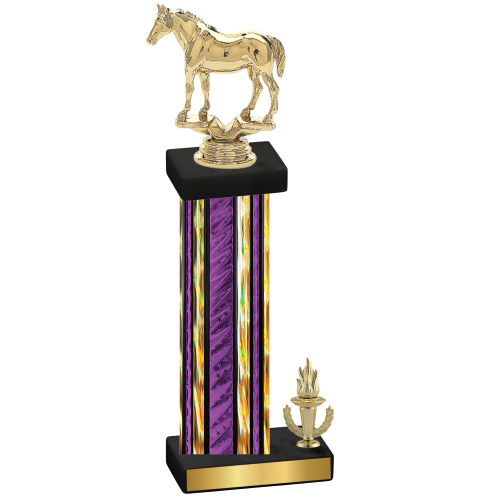 Accented Single Purple Glacier Victory Horses Trophy