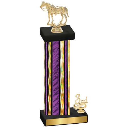 Accented Single Purple Glacier Third Place Horses Trophy