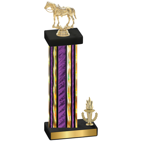 Accented Single Purple Glacier Victory Horses Trophy