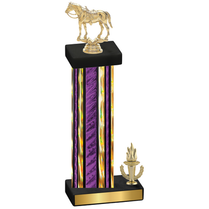 Accented Single Purple Glacier Victory Horses Trophy