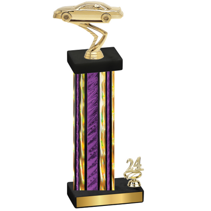 Accented Single Purple Glacier Year Cars Trophy