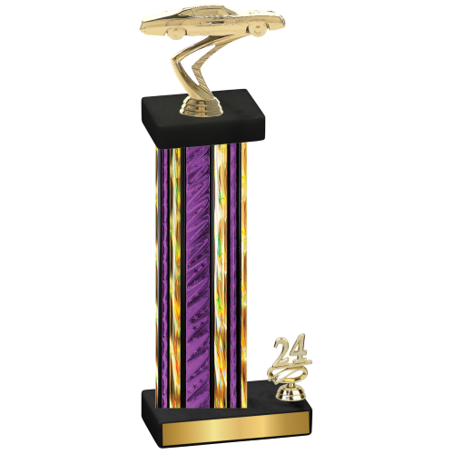 Accented Single Purple Glacier Year Cars Trophy