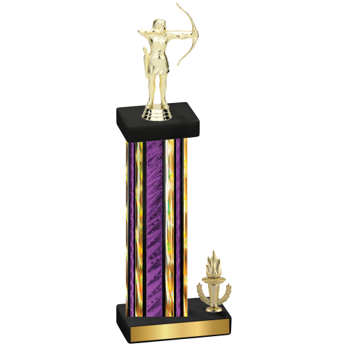 Accented Single Purple Glacier Victory Archery Trophy