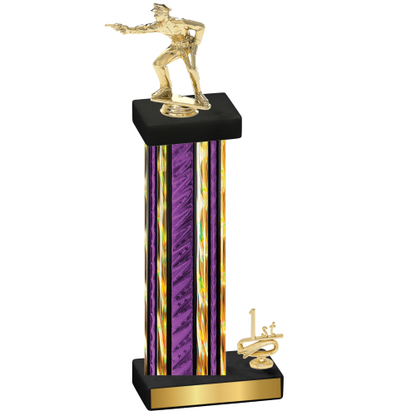 Accented Single Purple Glacier First Place Shooter Trophy