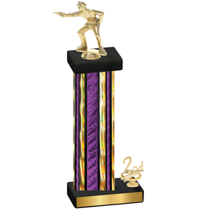 Accented Single Purple Glacier Second Place Shooter Trophy