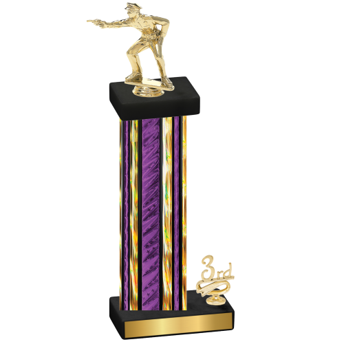 Accented Single Purple Glacier Third Place Shooter Trophy