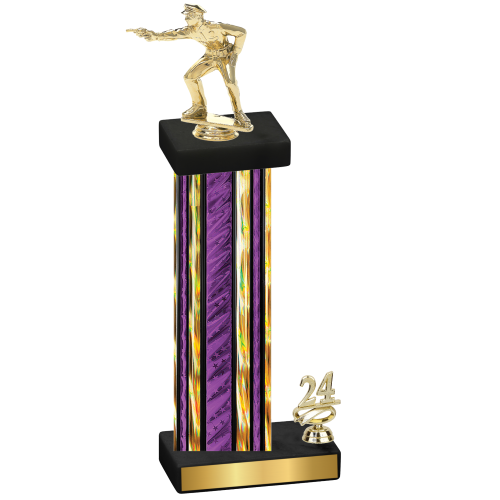 Accented Single Purple Glacier Year Shooter Trophy