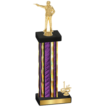 Accented Single Purple Glacier First Place Shooter Trophy