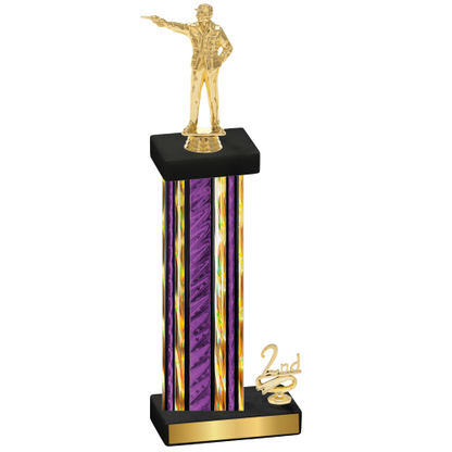 Accented Single Purple Glacier Second Place Shooter Trophy
