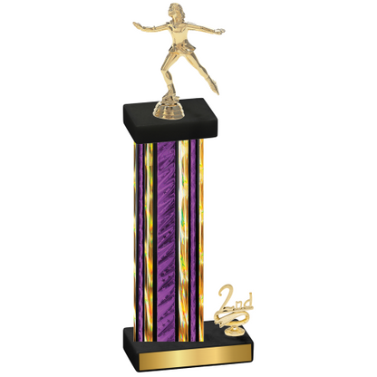 Accented Single Purple Glacier Second Place Skater Trophy