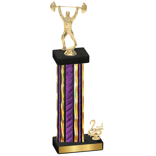 Accented Single Purple Glacier Second Place Weights Trophy