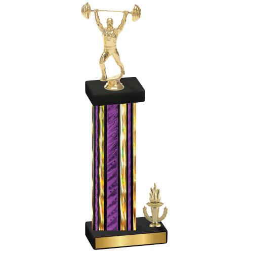 Accented Single Purple Glacier Victory Weights Trophy