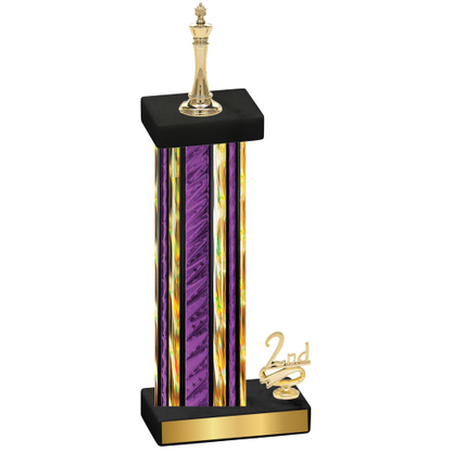 Accented Single Purple Glacier Second Place Chess Trophy