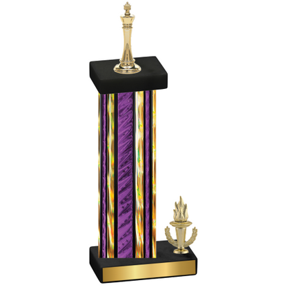 Accented Single Purple Glacier Victory Chess Trophy