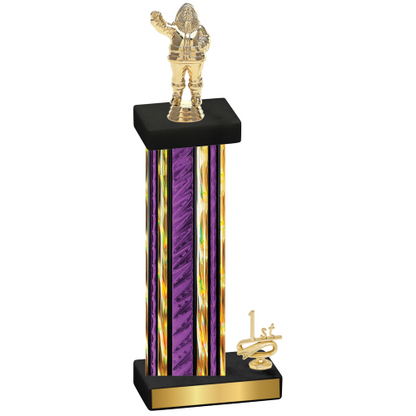 Accented Single Purple Glacier First Place Holiday Trophy