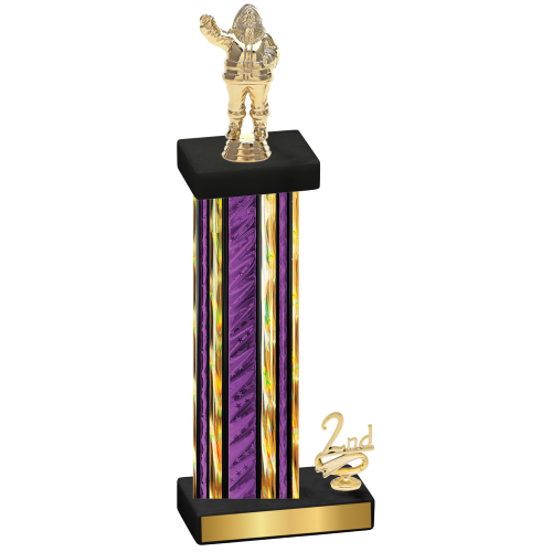 Accented Single Purple Glacier Second Place Holiday Trophy