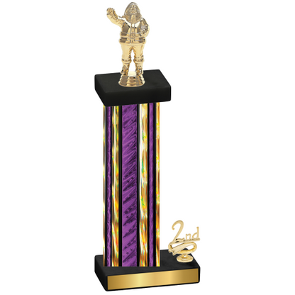 Accented Single Purple Glacier Second Place Holiday Trophy