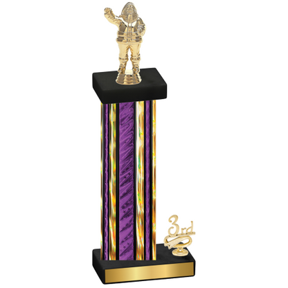 Accented Single Purple Glacier Third Place Holiday Trophy