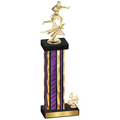 Accented Single Purple Glacier Fourth Place Flag Football Trophy