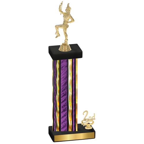 Accented Single Purple Glacier Second Place Majorette Trophy