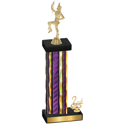 Accented Single Purple Glacier Second Place Majorette Trophy