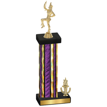 Accented Single Purple Glacier Victory Majorette Trophy