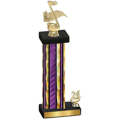 Accented Single Purple Glacier Year Music Trophy