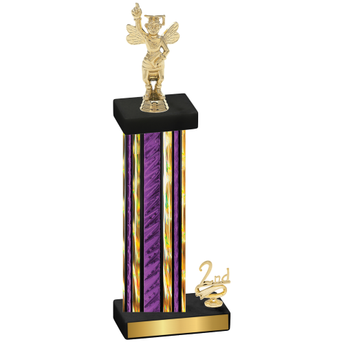 Accented Single Purple Glacier Second Place Academics Trophy