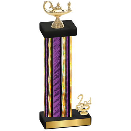Accented Single Purple Glacier Second Place Academics Trophy