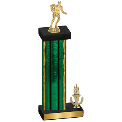 Accented Single Green Glacier Victory Rugby Trophy