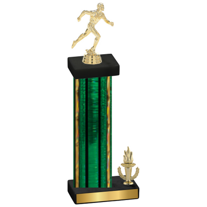 Accented Single Green Glacier Victory Running Trophy