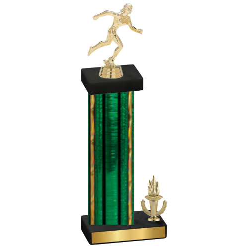 Accented Single Green Glacier Victory Running Trophy