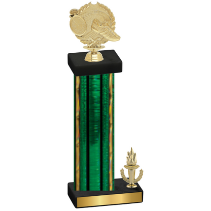 Accented Single Green Glacier Victory Running Trophy