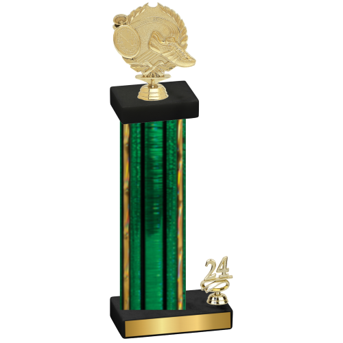 Accented Single Green Glacier Year Running Trophy