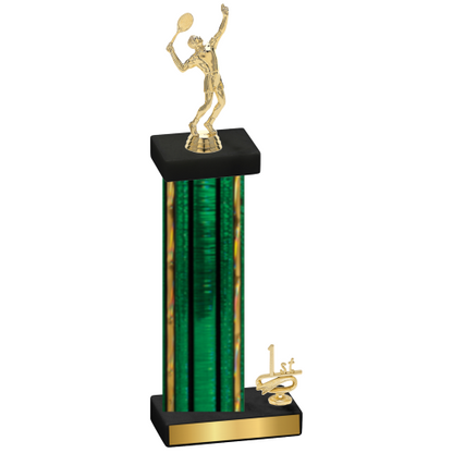 Accented Single Green Glacier First Place Tennis Trophy