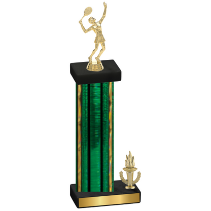 Accented Single Green Glacier Victory Tennis Trophy